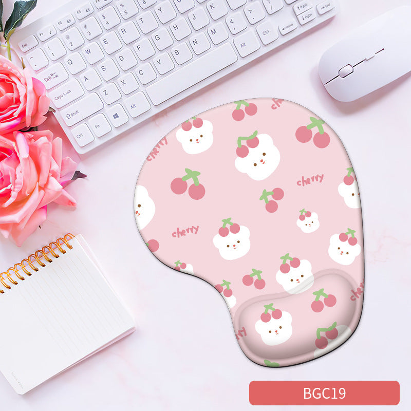 Silicone Wrist Rest Mouse Pad – Soft Non-Slip Cute Desk Pad (23 Colors)