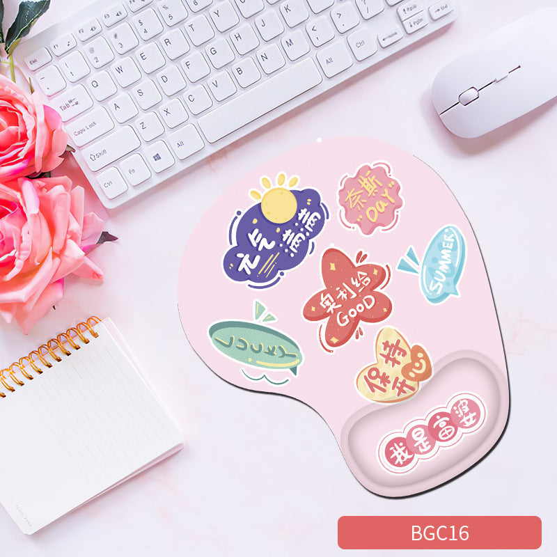 Silicone Wrist Rest Mouse Pad – Soft Non-Slip Cute Desk Pad (23 Colors)