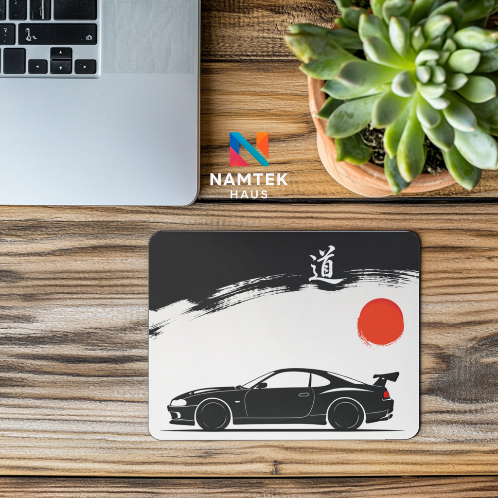 Japanese Drift Art Desk Mat / Mouse Pad – Minimalist JDM Car Design