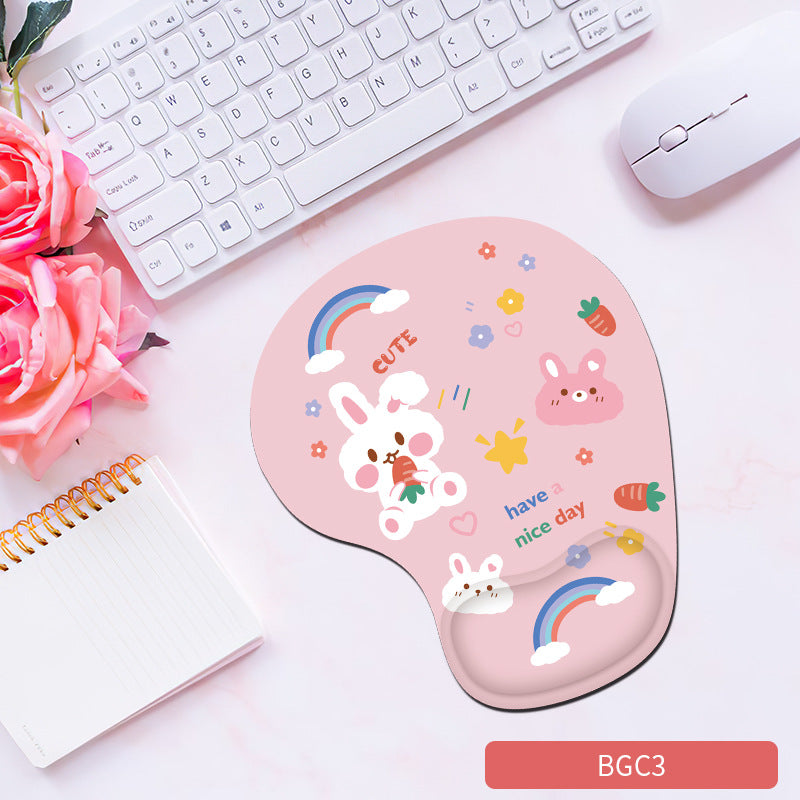 Silicone Wrist Rest Mouse Pad – Soft Non-Slip Cute Desk Pad (23 Colors)