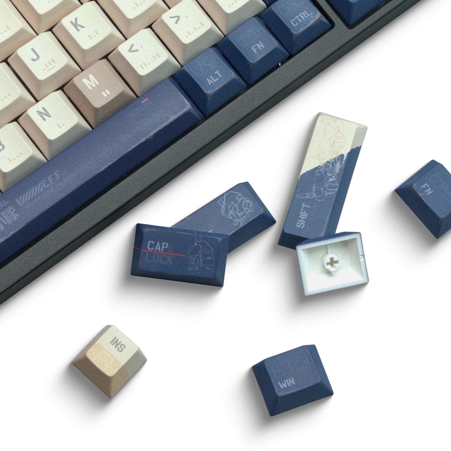 XVX Damaged Mecha Themed Cherry Profile 143-Key Keycaps Full Set