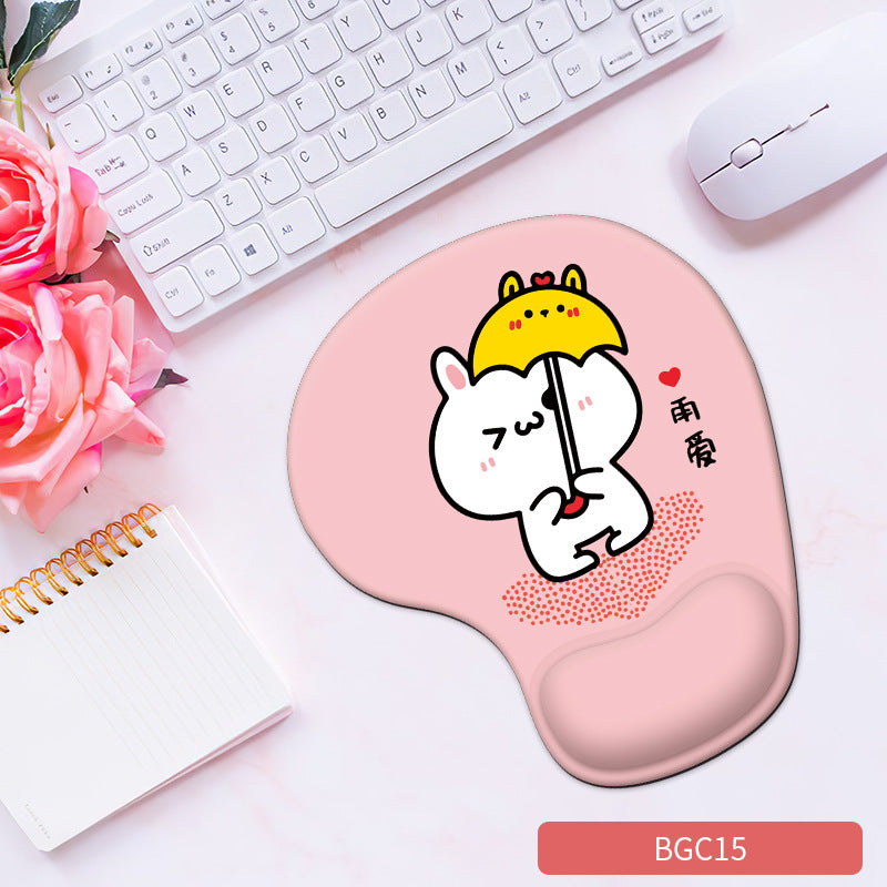 Silicone Wrist Rest Mouse Pad – Soft Non-Slip Cute Desk Pad (23 Colors)