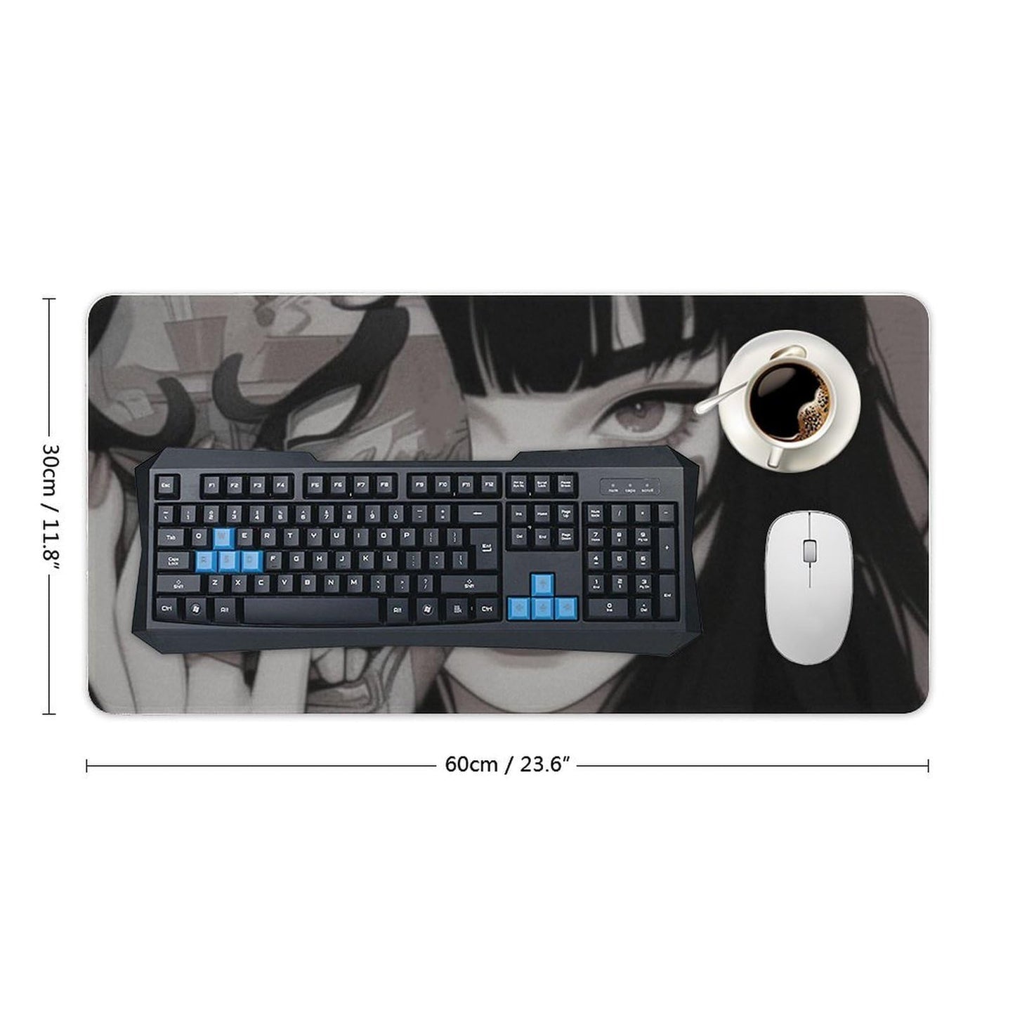 Japanese Fantasy Female Samurai Anime Girl Desk Mat