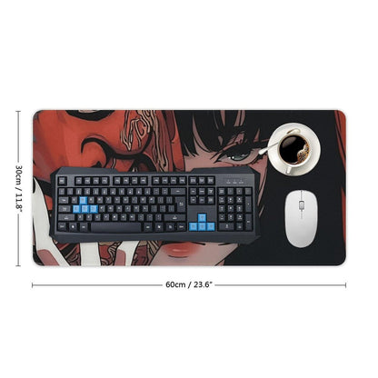 Japanese Fantasy Female Samurai Anime Girl Desk Mat