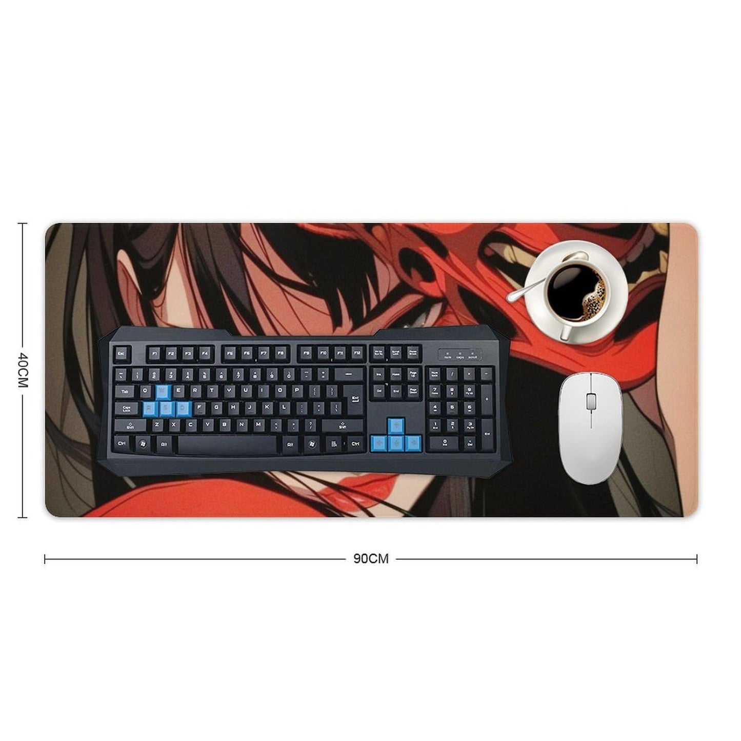 Japanese Fantasy Female Samurai Anime Girl Desk Mat