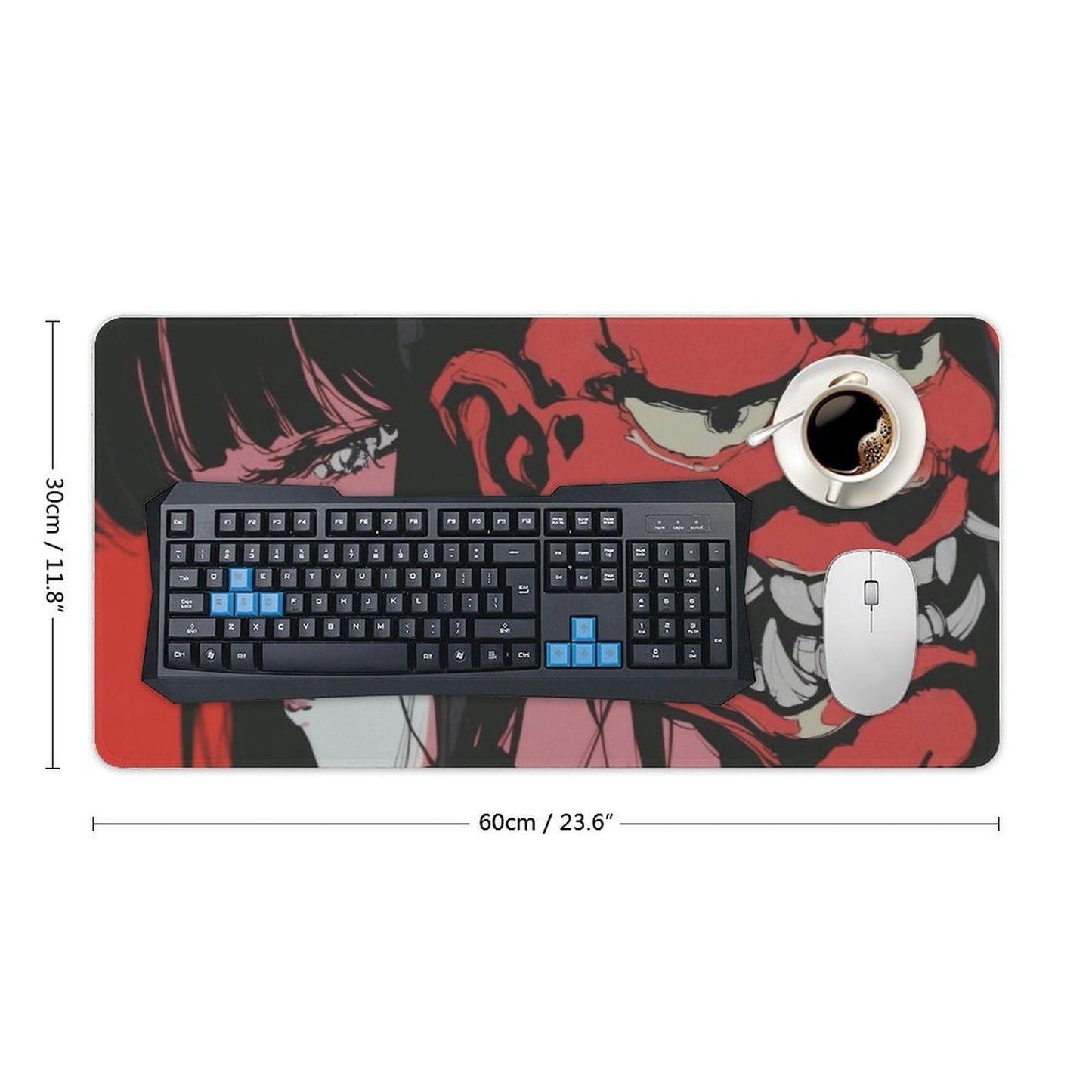 Japanese Fantasy Female Samurai Anime Girl Desk Mat