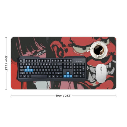 Japanese Fantasy Female Samurai Anime Girl Desk Mat