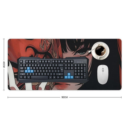 Japanese Fantasy Female Samurai Anime Girl Desk Mat