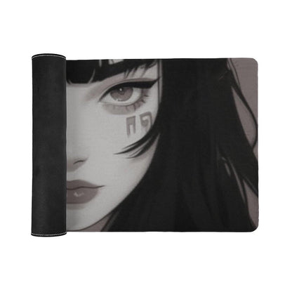 Japanese Fantasy Female Samurai Anime Girl Desk Mat