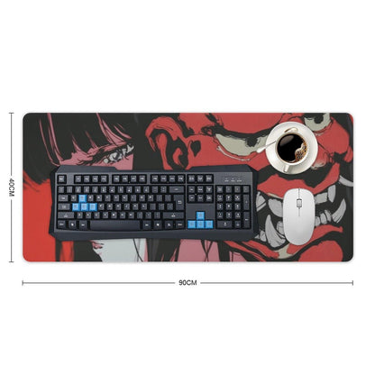 Japanese Fantasy Female Samurai Anime Girl Desk Mat