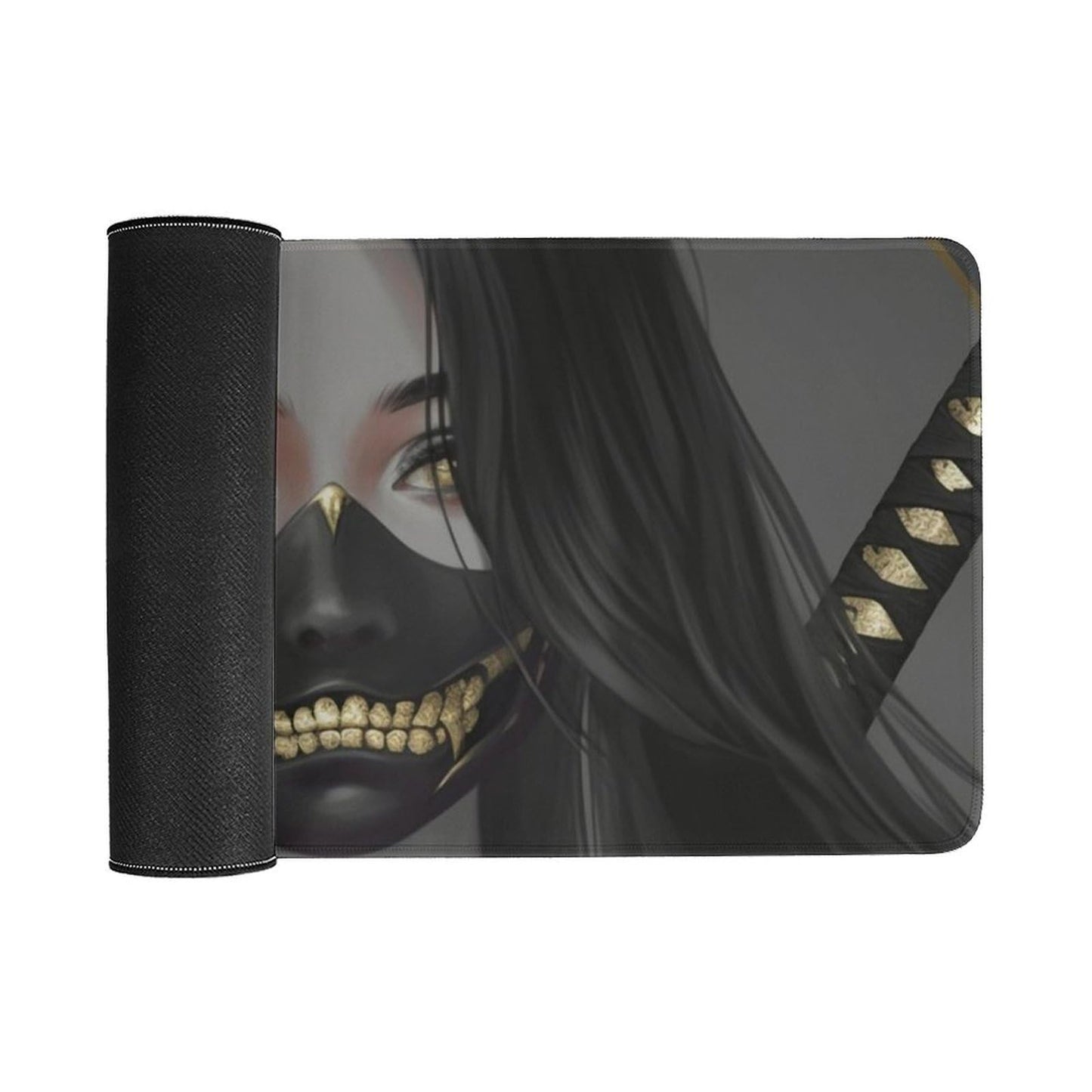 Japanese Fantasy Female Samurai Anime Girl Desk Mat