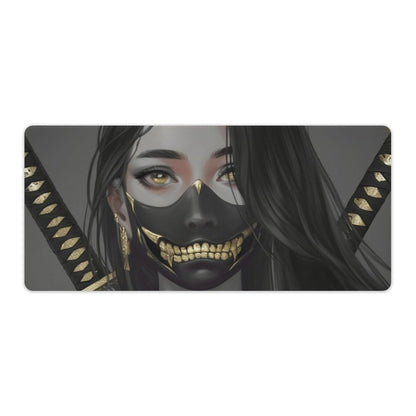 Japanese Fantasy Female Samurai Anime Girl Desk Mat