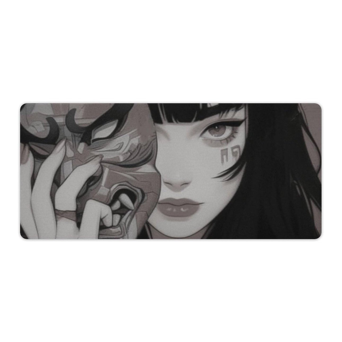 Japanese Fantasy Female Samurai Anime Girl Desk Mat