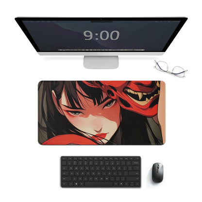 Japanese Fantasy Female Samurai Anime Girl Desk Mat