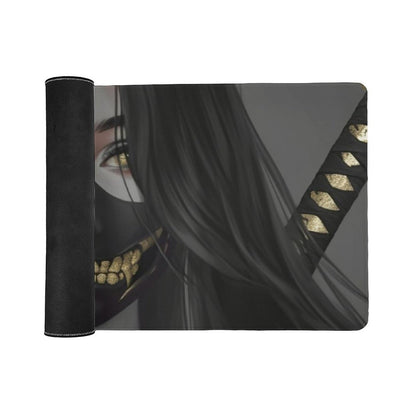 Japanese Fantasy Female Samurai Anime Girl Desk Mat