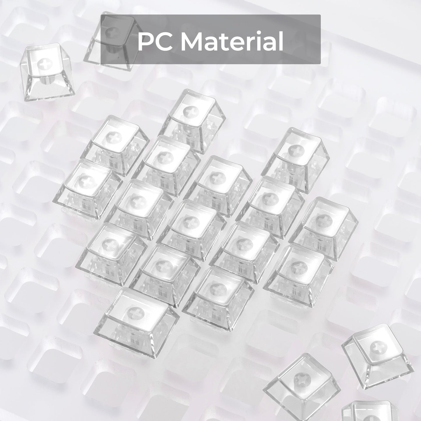 XVX Fizz Heart Series Cherry Profile PC 21-Key Artisan Keycap Set