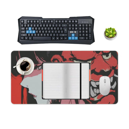 Japanese Fantasy Female Samurai Anime Girl Desk Mat