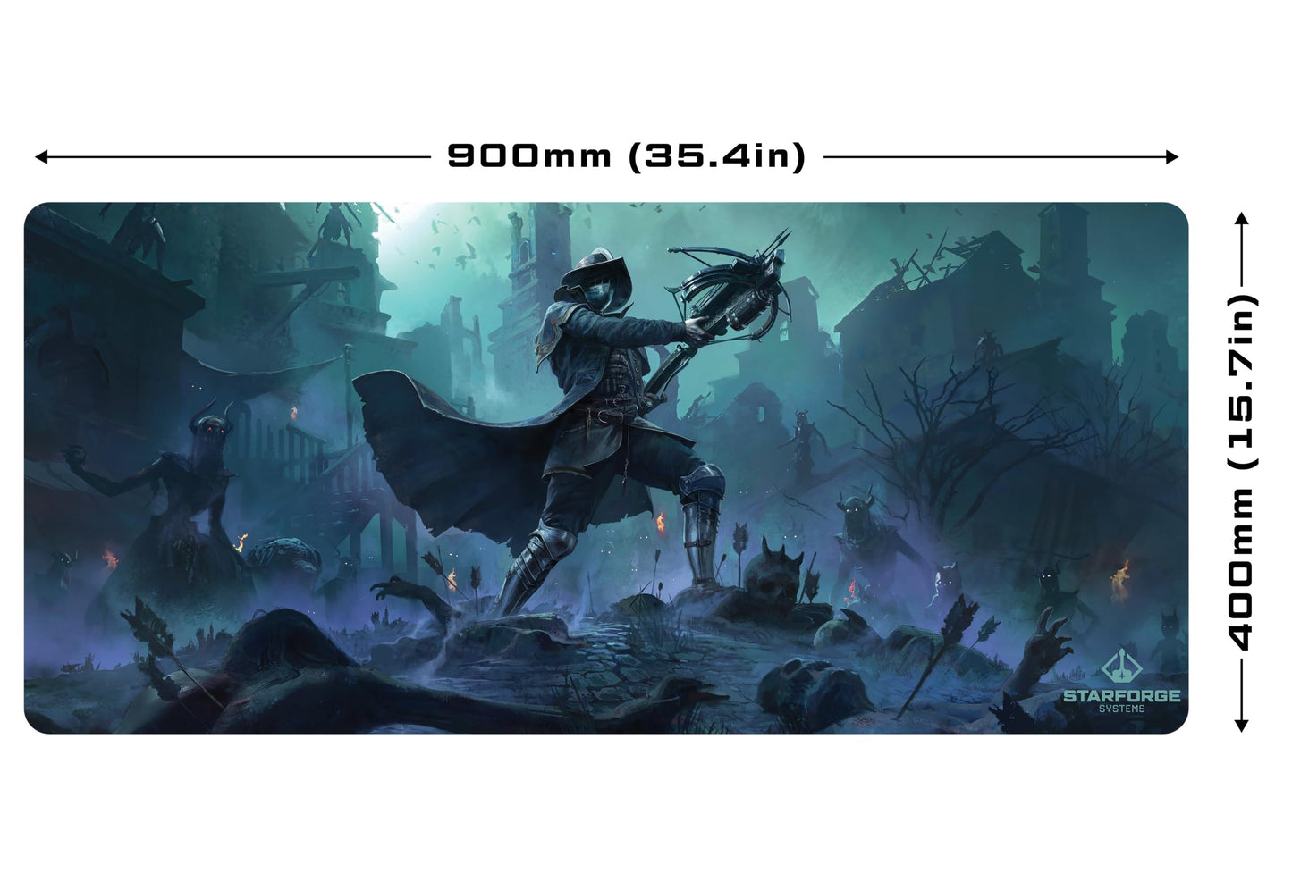 Starforge - Lumerius - Path of Exile 2 Gaming Desk Mat – Large Extended Mouse & Keyboard Pad