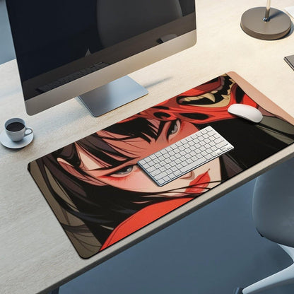Japanese Fantasy Female Samurai Anime Girl Desk Mat