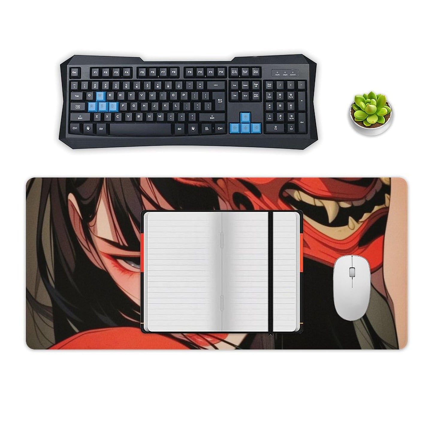 Japanese Fantasy Female Samurai Anime Girl Desk Mat