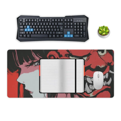 Japanese Fantasy Female Samurai Anime Girl Desk Mat