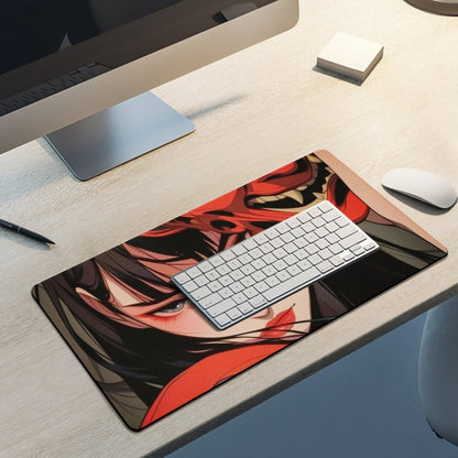 Japanese Fantasy Female Samurai Anime Girl Desk Mat