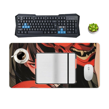 Japanese Fantasy Female Samurai Anime Girl Desk Mat