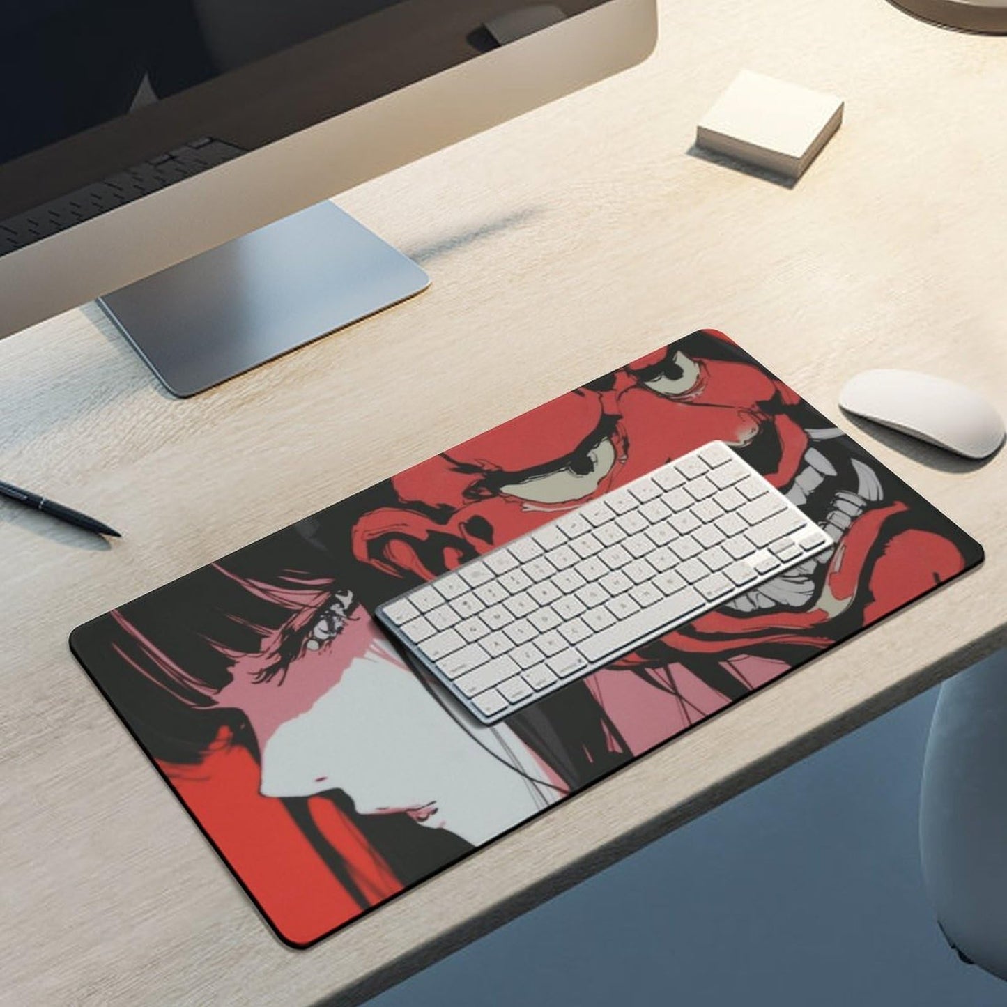 Japanese Fantasy Female Samurai Anime Girl Desk Mat