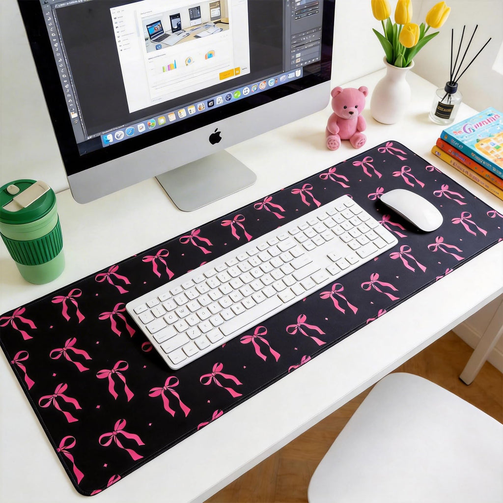 Ghost Face Inspired Desk Mat – 31.5 x 11.8in | Gothic Gaming Mouse Pad
