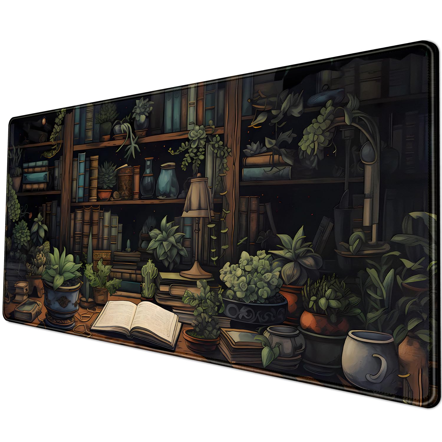 Desk Pad Anime Black Pom Poms Gaming Mouse Pad Large Star Designs Desk Office Decor Exclusive Beautiful Girls Mouse Pad for Women Desktop with Stitched Edges Non-Slip Computer Mat 31.5x11.8In
