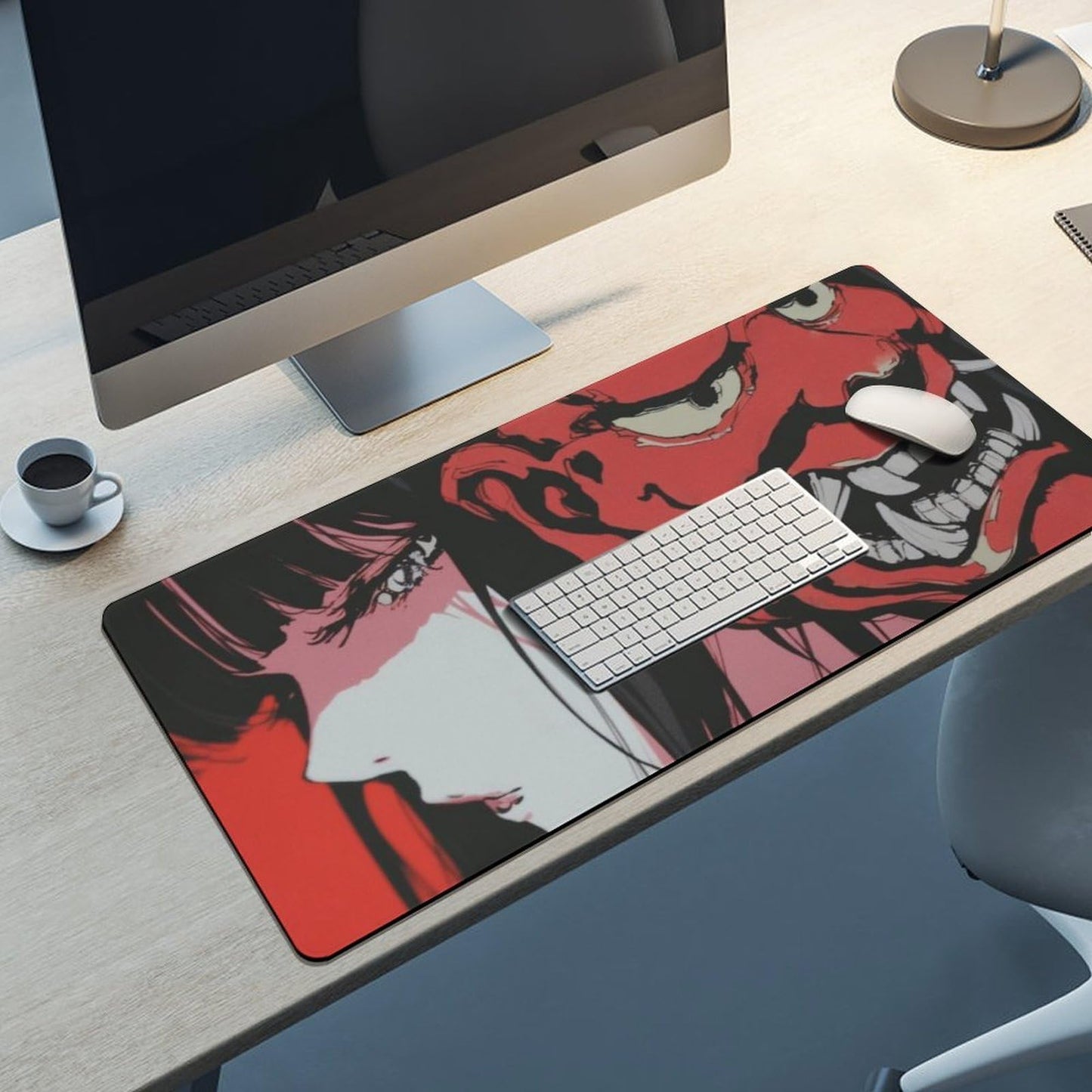 Japanese Fantasy Female Samurai Anime Girl Desk Mat