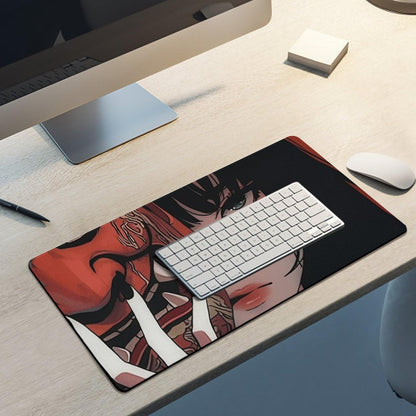 Japanese Fantasy Female Samurai Anime Girl Desk Mat