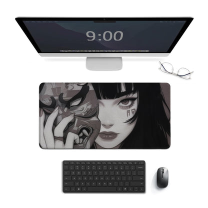 Japanese Fantasy Female Samurai Anime Girl Desk Mat
