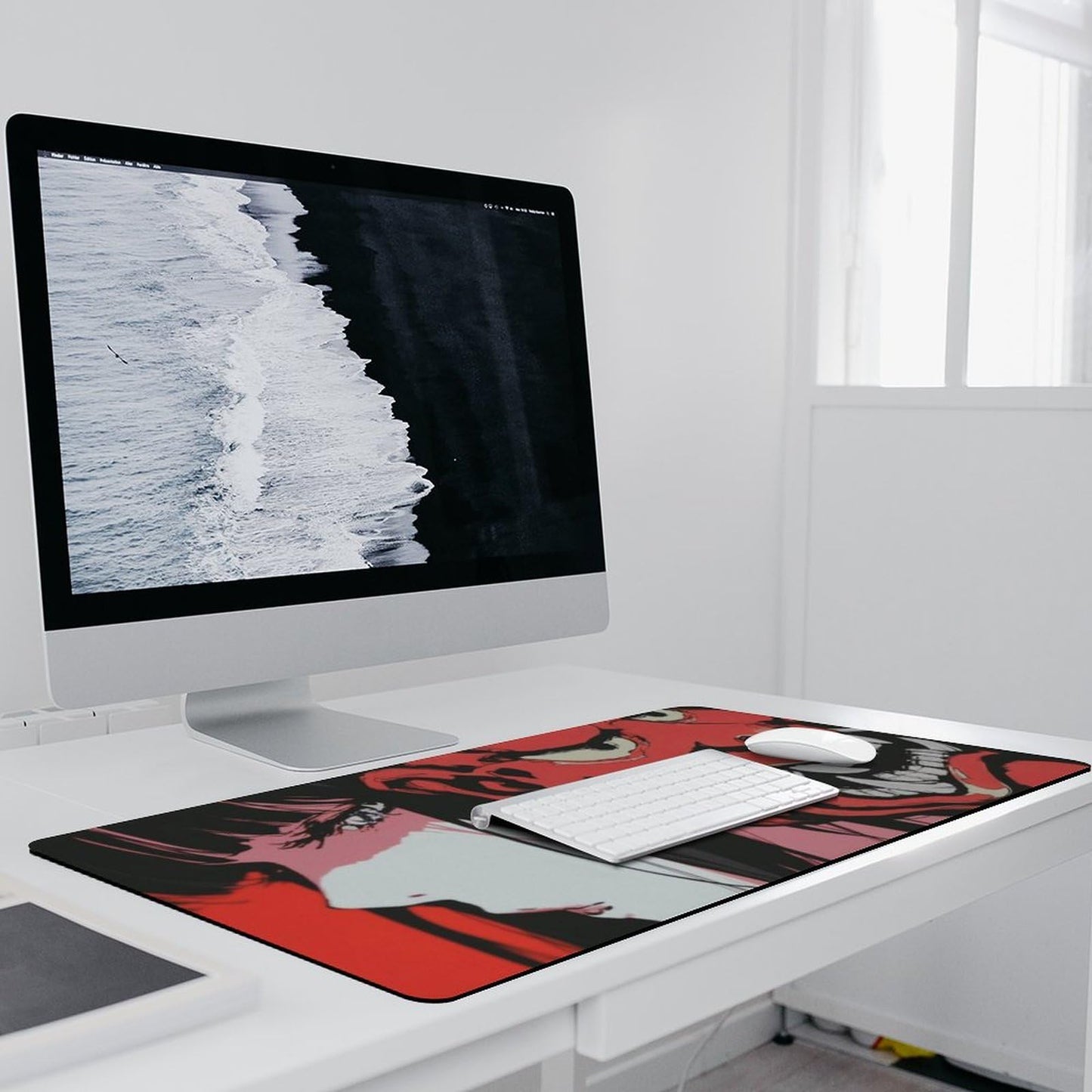 Japanese Fantasy Female Samurai Anime Girl Desk Mat