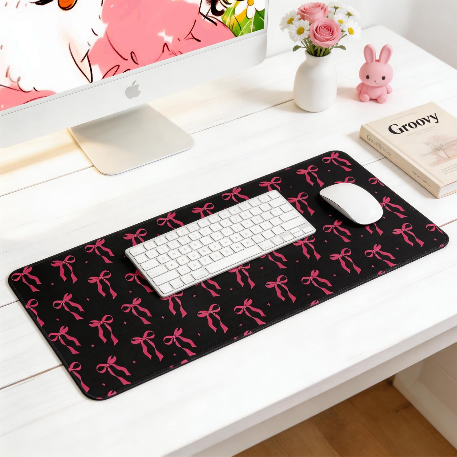 Ghost Face Inspired Desk Mat – 31.5 x 11.8in | Gothic Gaming Mouse Pad