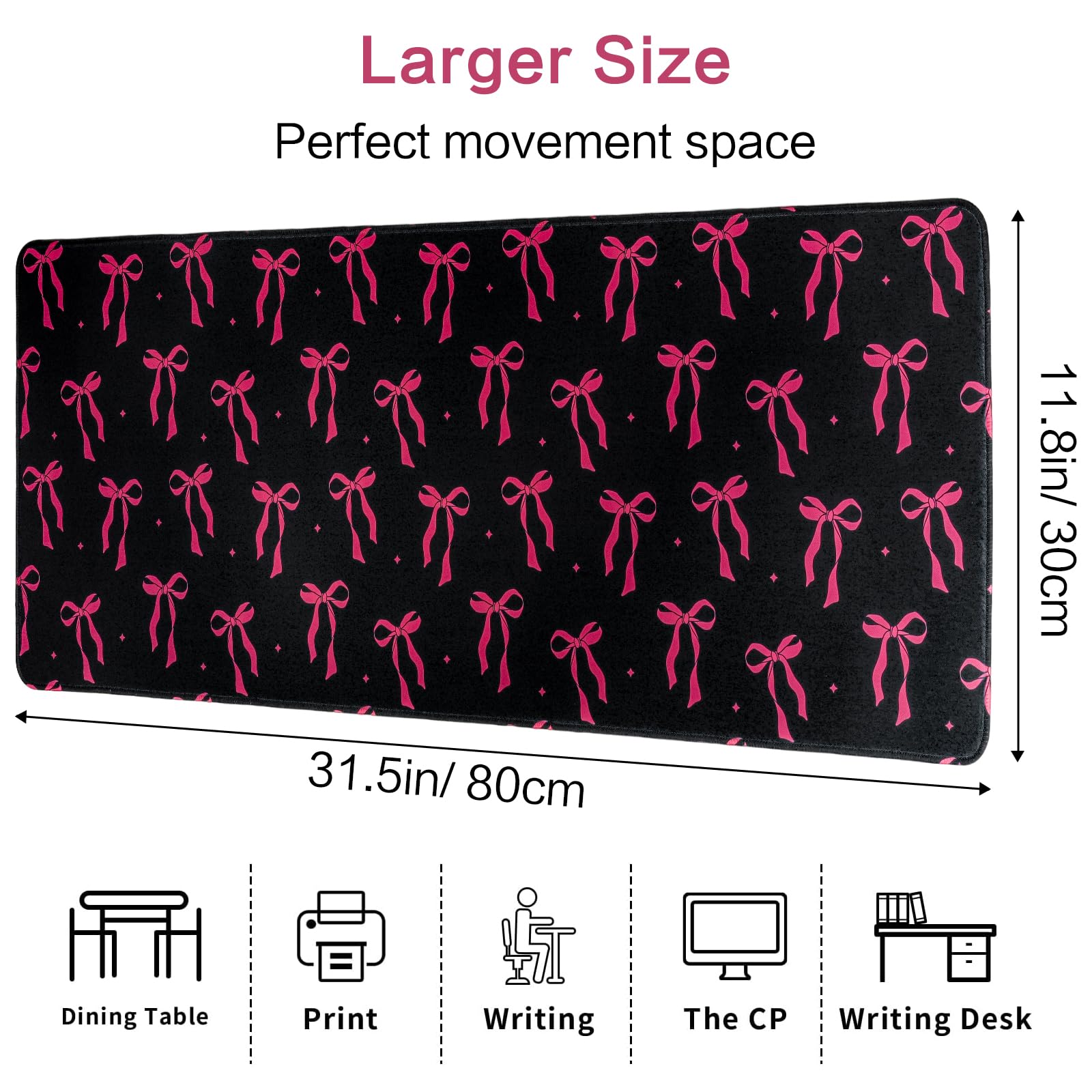 Ghost Face Inspired Desk Mat – 31.5 x 11.8in | Gothic Gaming Mouse Pad