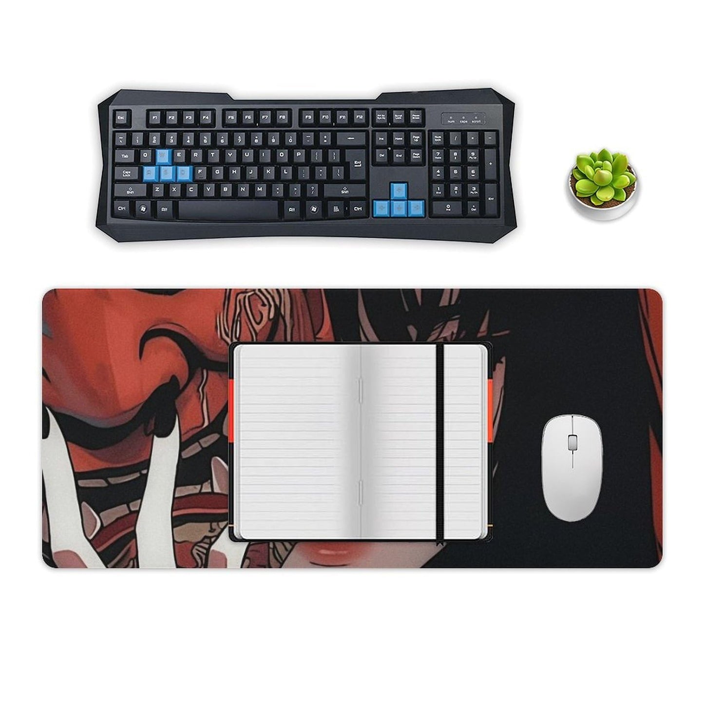 Japanese Fantasy Female Samurai Anime Girl Desk Mat