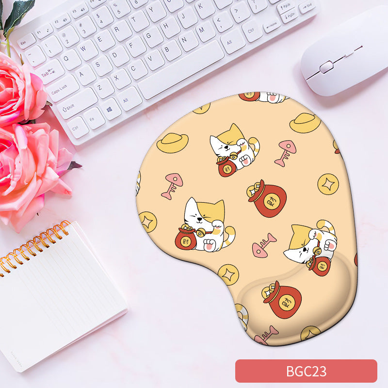 Silicone Wrist Rest Mouse Pad – Soft Non-Slip Cute Desk Pad (23 Colors)