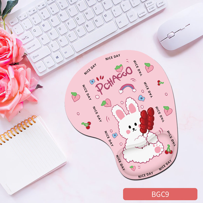Silicone Wrist Rest Mouse Pad – Soft Non-Slip Cute Desk Pad (23 Colors)