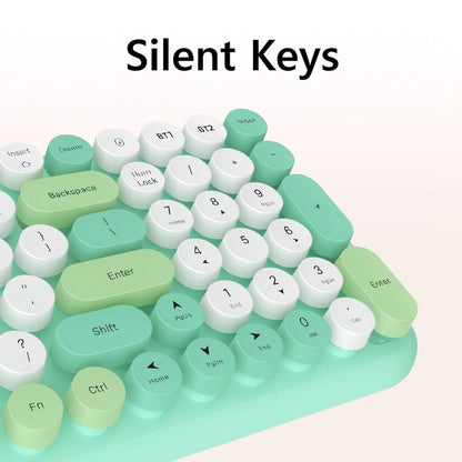 Wireless Keyboard & Mouse Combo - Soft Click, Colorful 100 Keys