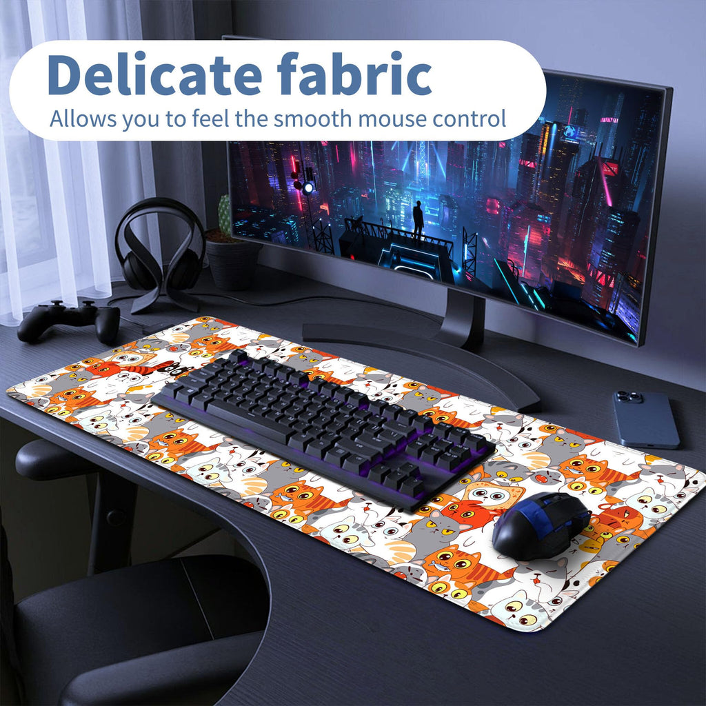 Spaceman Planets Anime Mouse Pad Large Desk Mat XL Mouse Pad Astronaut Keyboard Mousepad with Non-Slip Base and Stitched Edge Gaming Mouse Mat Desk Pad 31.5 X 11.8 in Mouse Pads for Desk Home Office