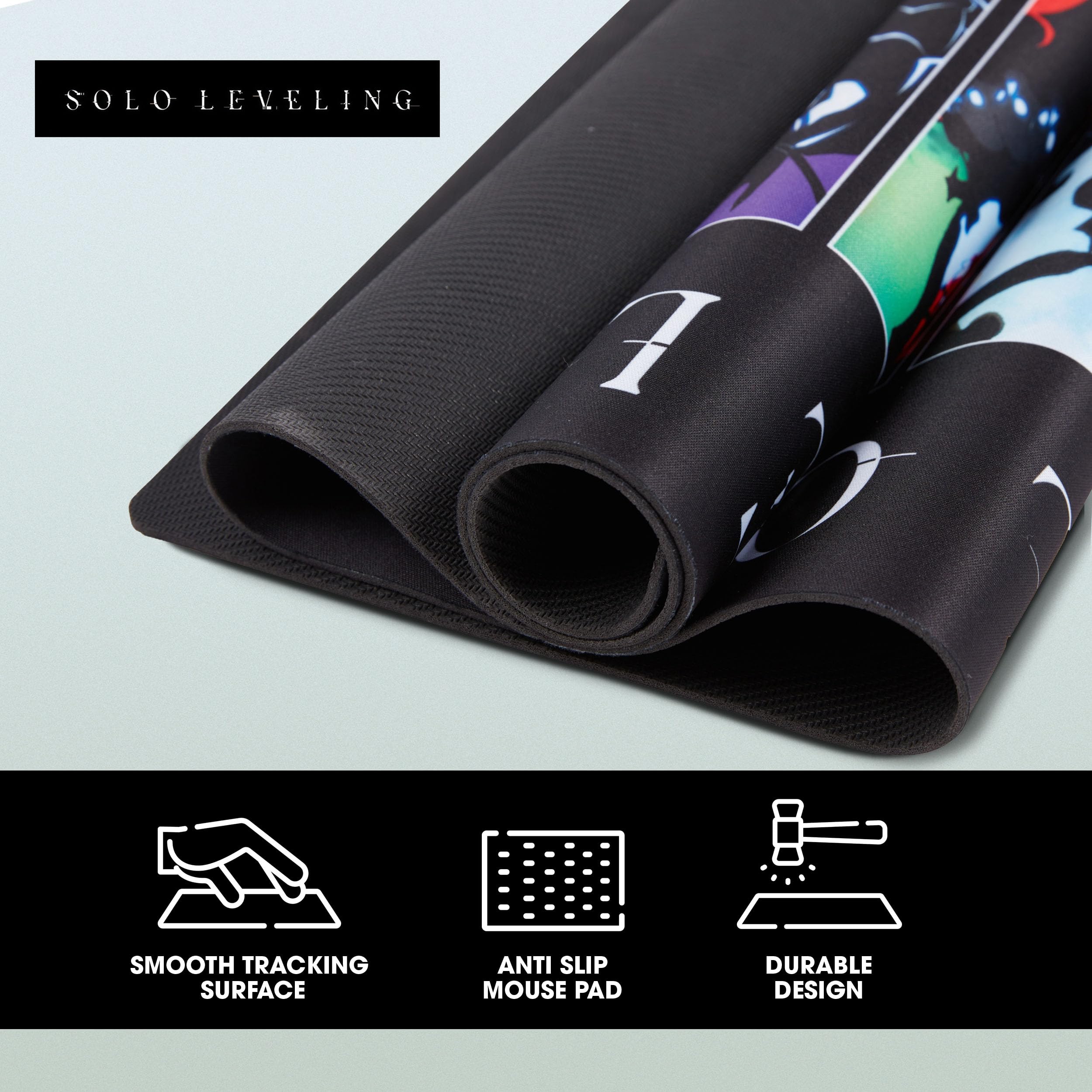 Solo Leveling Extended XL Computer Desk Mat, Culture Fly Large Gaming Mouse Pad (31" x 15") -