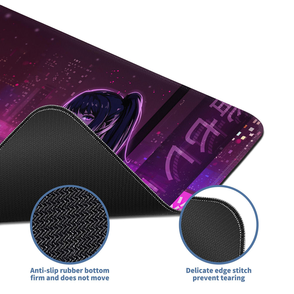 Spaceman Planets Anime Mouse Pad Large Desk Mat XL Mouse Pad Astronaut Keyboard Mousepad with Non-Slip Base and Stitched Edge Gaming Mouse Mat Desk Pad 31.5 X 11.8 in Mouse Pads for Desk Home Office