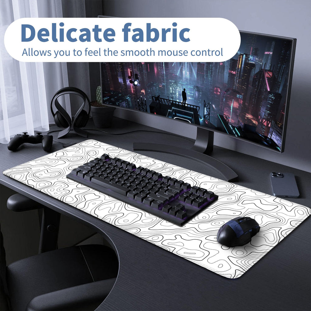Spaceman Planets Anime Mouse Pad Large Desk Mat XL Mouse Pad Astronaut Keyboard Mousepad with Non-Slip Base and Stitched Edge Gaming Mouse Mat Desk Pad 31.5 X 11.8 in Mouse Pads for Desk Home Office