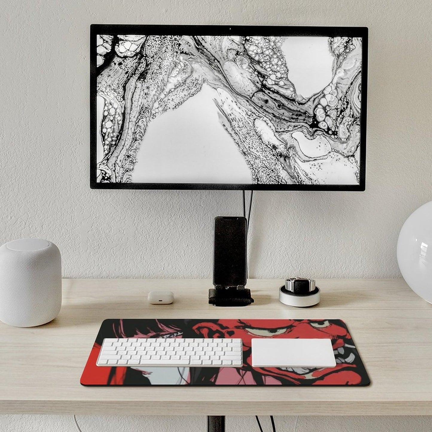 Japanese Fantasy Female Samurai Anime Girl Desk Mat