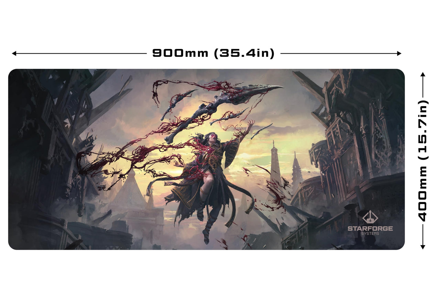 Starforge - Lumerius - Path of Exile 2 Gaming Desk Mat – Large Extended Mouse & Keyboard Pad