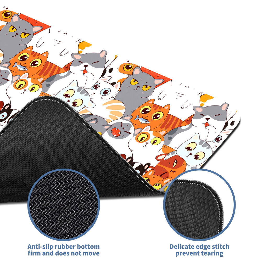 Spaceman Planets Anime Mouse Pad Large Desk Mat XL Mouse Pad Astronaut Keyboard Mousepad with Non-Slip Base and Stitched Edge Gaming Mouse Mat Desk Pad 31.5 X 11.8 in Mouse Pads for Desk Home Office