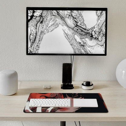 Japanese Fantasy Female Samurai Anime Girl Desk Mat