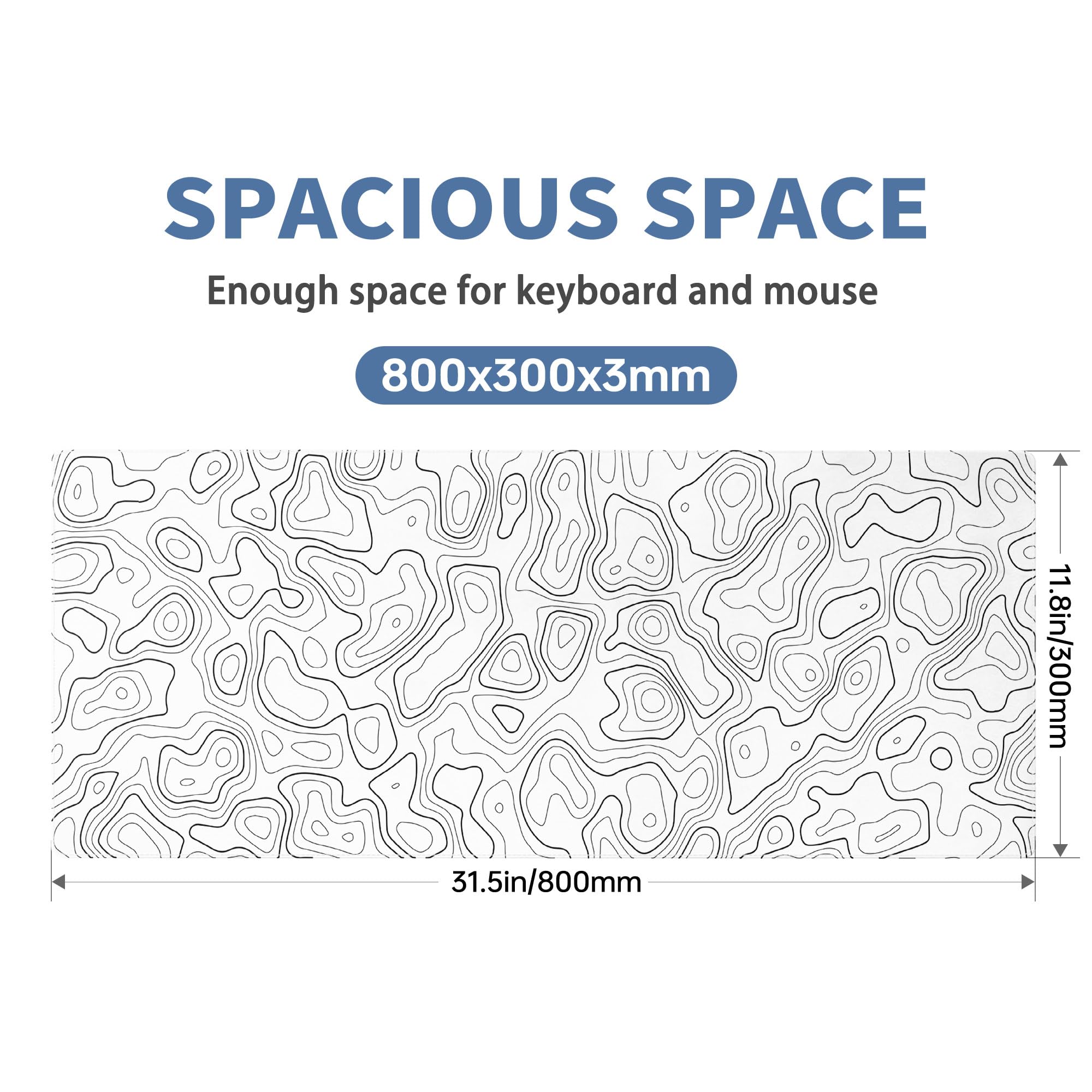 Spaceman Planets Anime Mouse Pad Large Desk Mat XL Mouse Pad Astronaut Keyboard Mousepad with Non-Slip Base and Stitched Edge Gaming Mouse Mat Desk Pad 31.5 X 11.8 in Mouse Pads for Desk Home Office