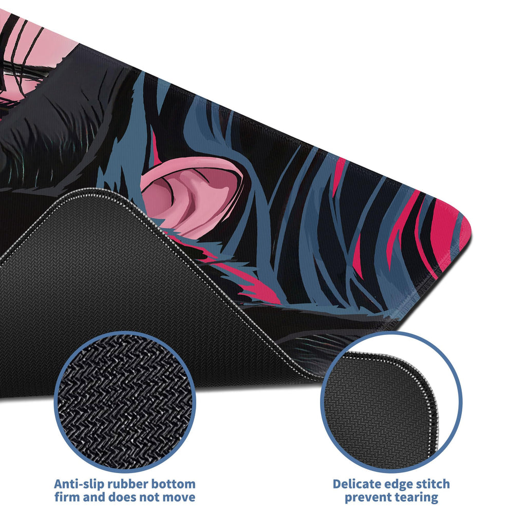 Spaceman Planets Anime Mouse Pad Large Desk Mat XL Mouse Pad Astronaut Keyboard Mousepad with Non-Slip Base and Stitched Edge Gaming Mouse Mat Desk Pad 31.5 X 11.8 in Mouse Pads for Desk Home Office